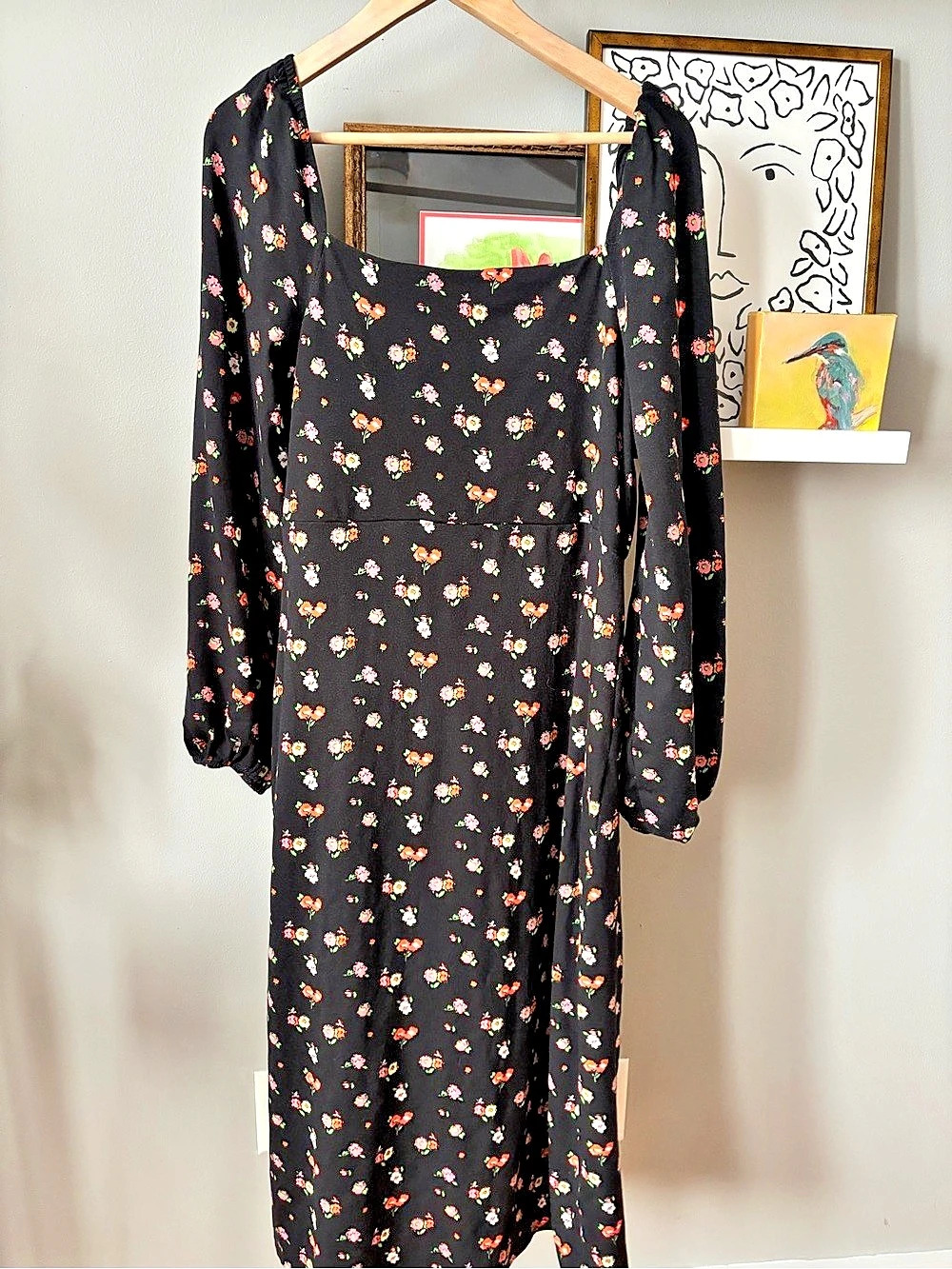 Boden Floral Midi Dress Size 12 R